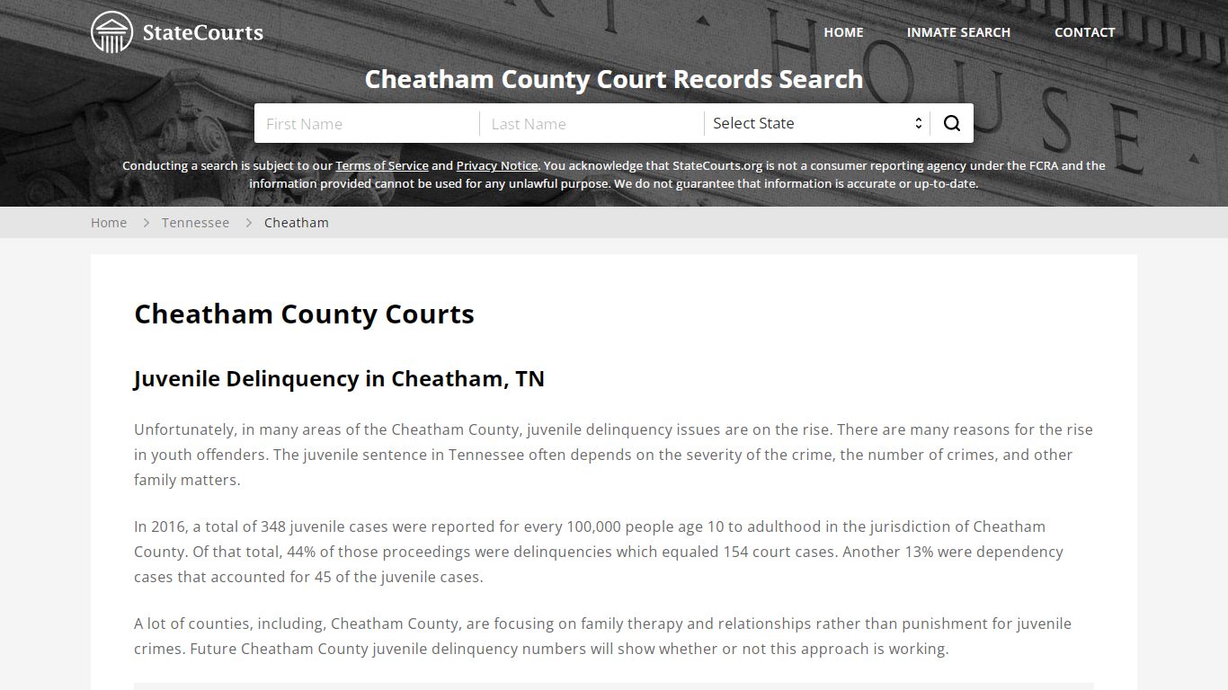 Cheatham County, TN Courts - Records & Cases - StateCourts